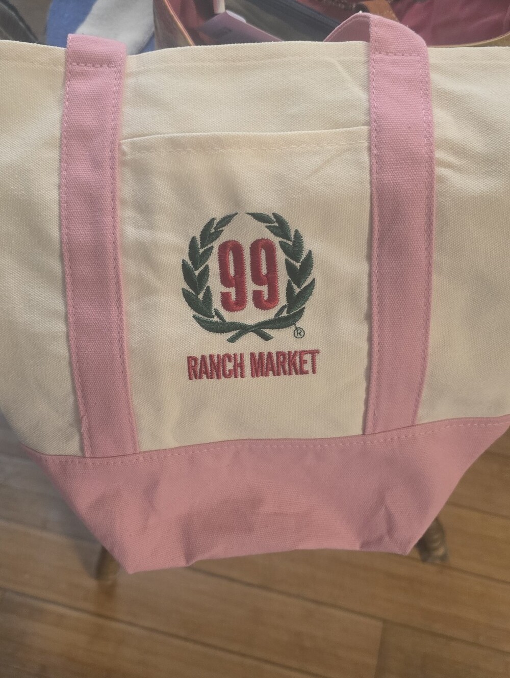 Famous 99 Ranch Pink & Cream Classic Canvas Tote Bag